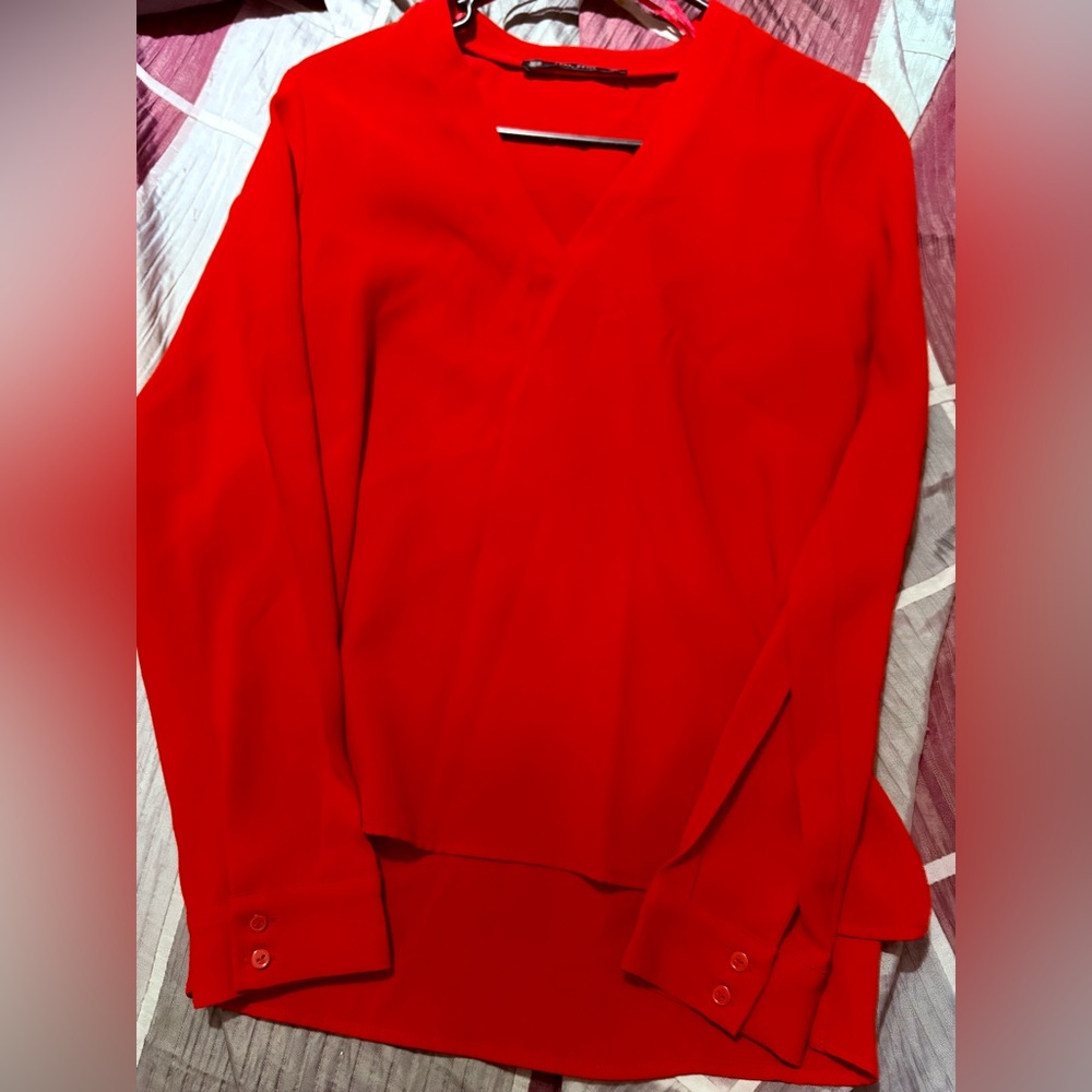 Bundle 3 for $15. Zara Vibrant Scarlet Blouse. Size Xsmall.